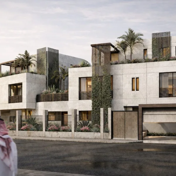 منظور نهائي واقعي للفيلا بعد تطوير التصميم التفصيلي